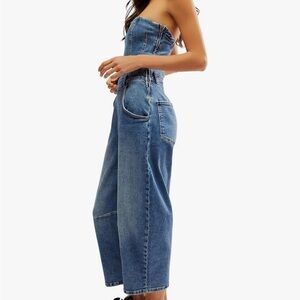 Free People barrel Jean jumpsuit XS NWOT